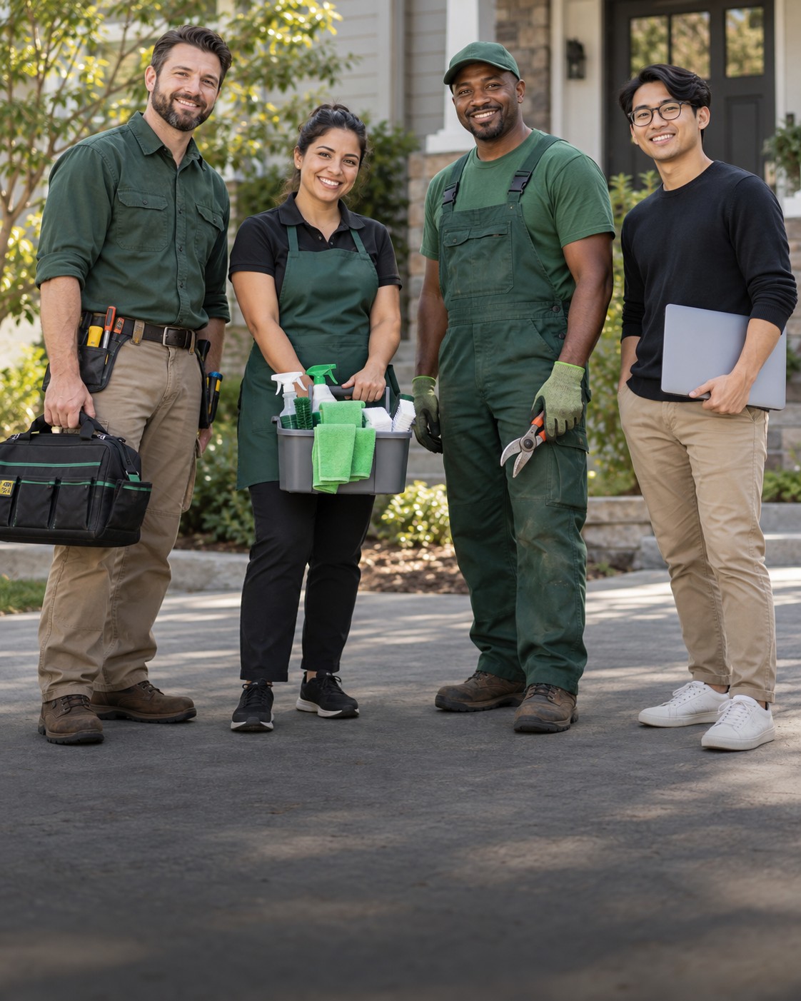 Local professionals from different service trades