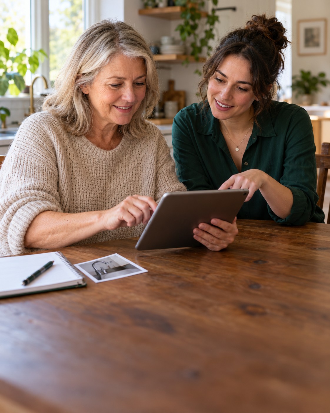 A customer getting help to post a service request